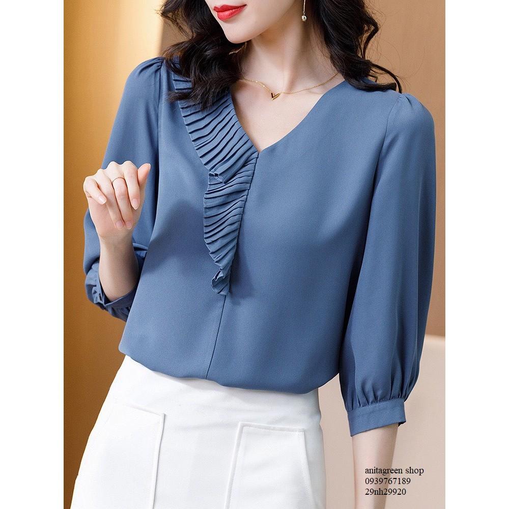 Nh29920-SƠ MI NỮ DẬP LY CÔNG SỞ