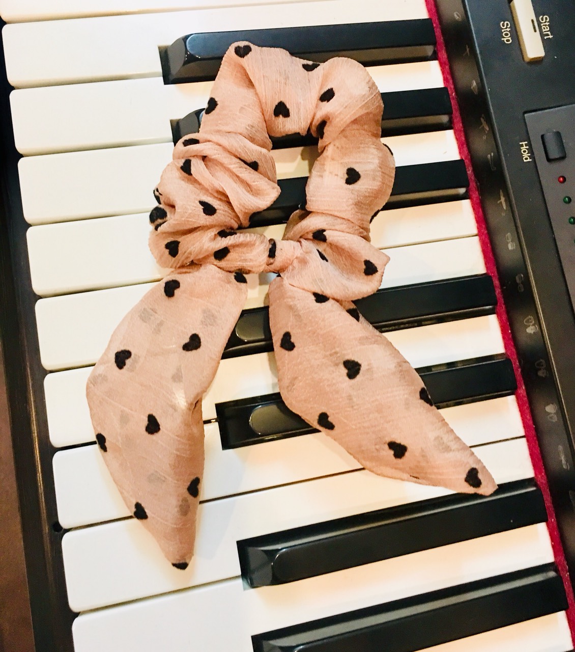 Chun buộc tóc vải/ Cột tóc vả hình nơ xinh HOT HIT COMBO 2 CÁI