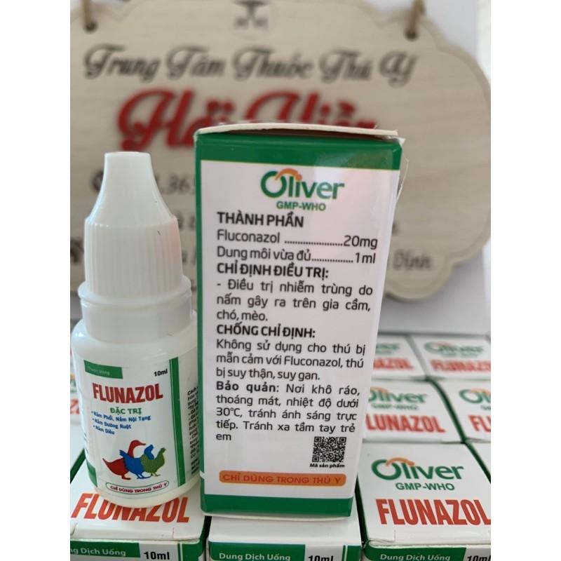 10ml FLUNAZOL - nấm diều, nấm phổi, nấm đường ruột - dùng tốt cho gà, vịt, chim cút, chó, mèo