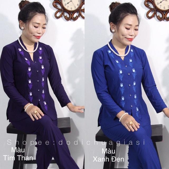 ĐỒ LAM ĐI CHÙA # Thun Bà Lai# Đồ Bộ Nữ # Quần Áo # Trung Niên# Nhiều Màu# Big Size