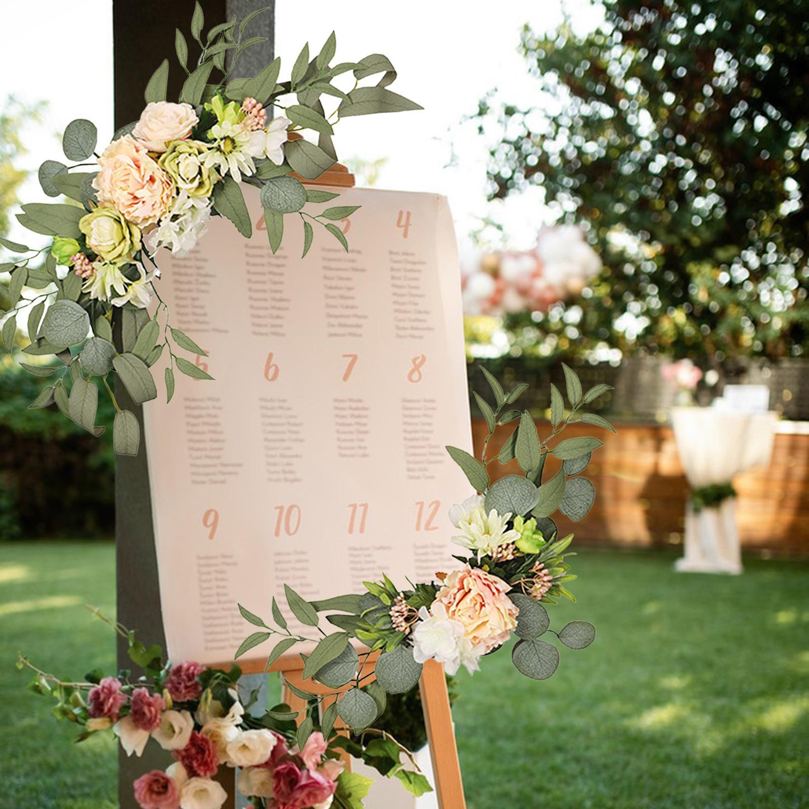 2Pcs Wedding Arch Decorations Flowers Backdrop for Wedding Ceremony
