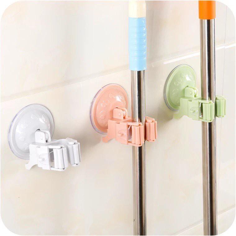 Móc treo chổi, cây lau - Móc kẹp đồ đa năng công nghệ hít chân không No.101256