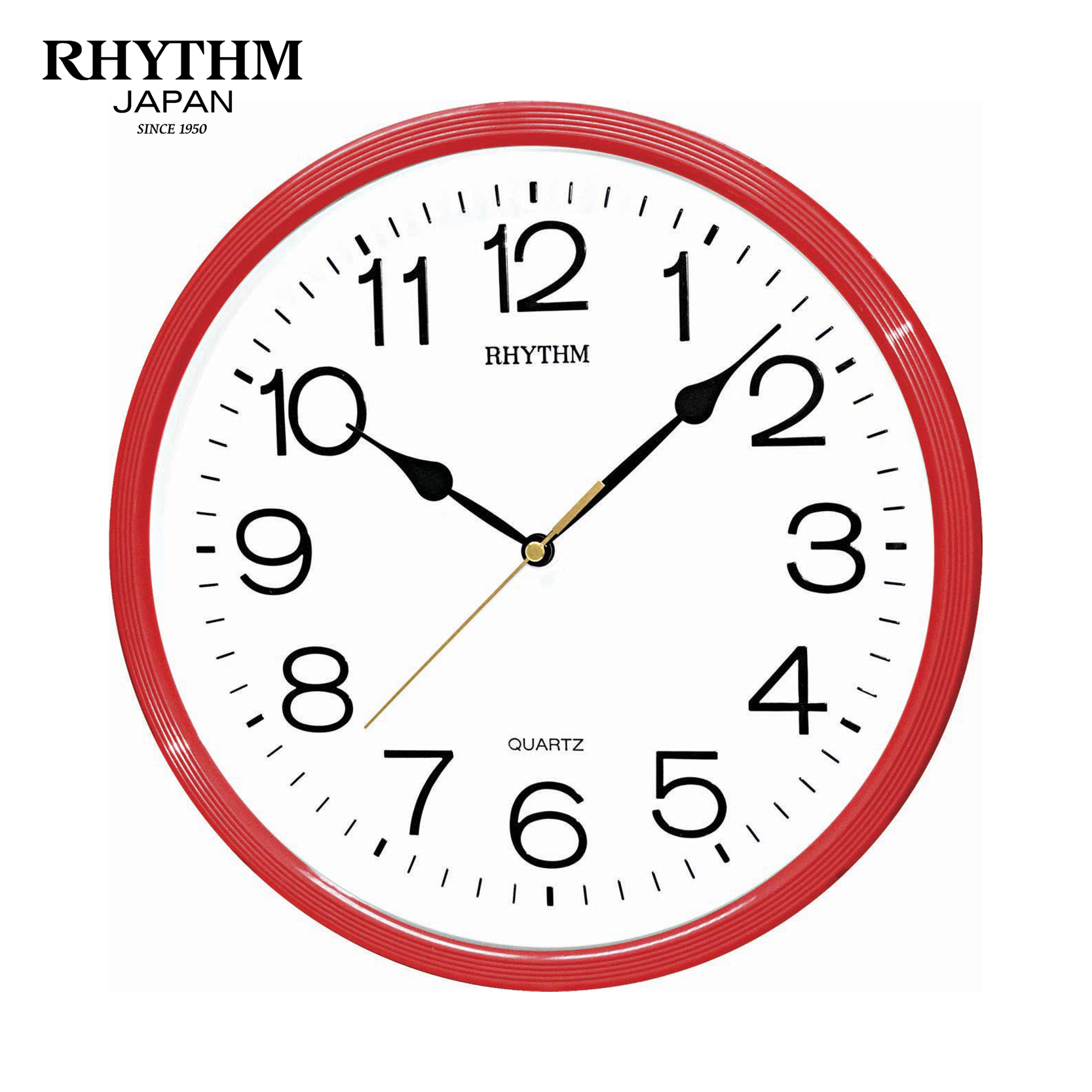 Đồng hồ Rhythm CMG734NR01 Kt 31.2 x 5.0cm, 710g. Vỏ nhựa. Dùng Pin.