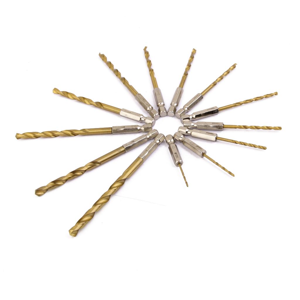 2 Sets Hex Shank Quick change Cobalt Drill Bit Set Multi Bits 1/4" Hex Shank