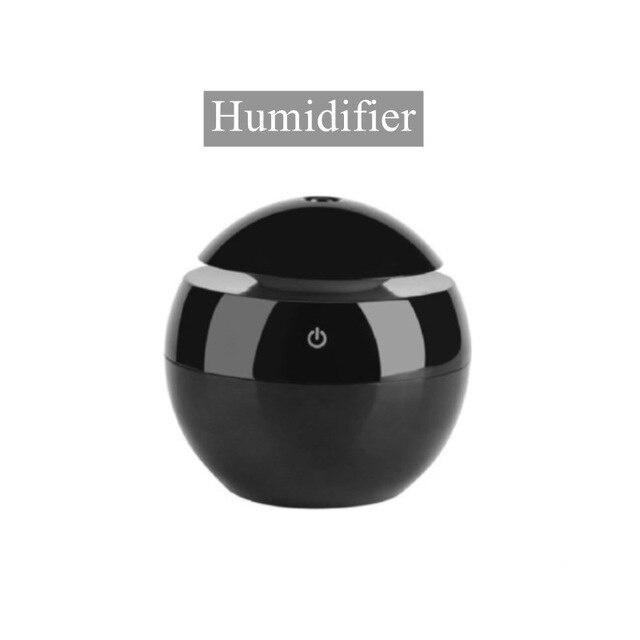 130ml USB Aroma Essential Oil Diffuser Ultrasonic Mist Humidifier Air Purifier 7 Color Change LED Night Light for Office Home