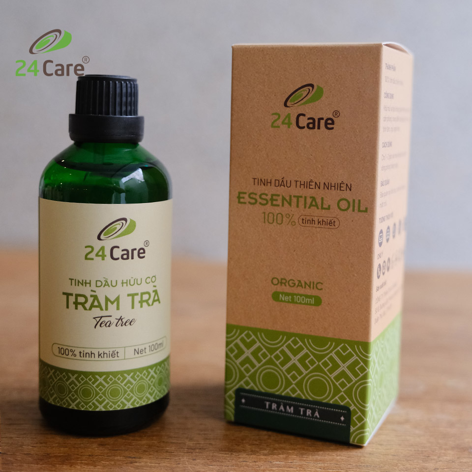 Tinh dầu Tràm Trà 24Care 100ML - Chiết xuất thiên nhiên, thanh lọc không khí, mùi hương trầm ấm, giảm căng thẳng, cân bằng cảm xúc.