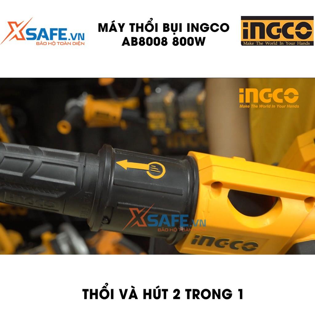 Máy hút, thổi bụi INGCO AB8008 công suất 800W Tặng kèm túi đựng bụi, ống hút và 2 ống hút bụi - Hút thổi bụi 2 trong 1