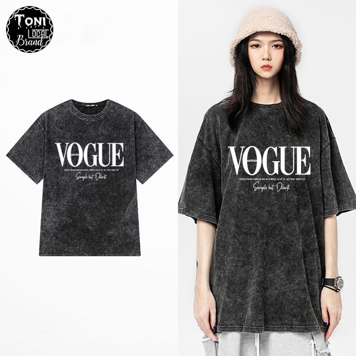 Áo Thun Tay Lỡ Local Brand VOGUE Cotton 100 form rộng nam nữ Unisex (AT2200L - Full Box - Kèm Video Ảnh Thật)