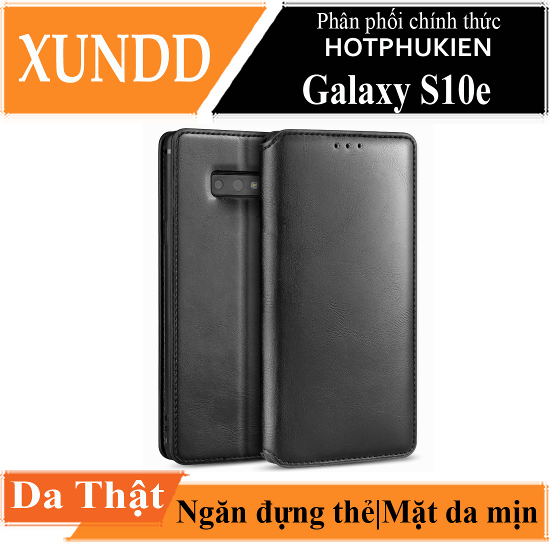 Bao da thể thao chống sốc cho Samsung Galaxy S10e hiệu XUNDD Gra Series có ngăn đựng thẻ Card ATM visit cao cấp Bảo vệ toàn diện 360 độ, Smartsleep thông minh - hàng nhập khẩu