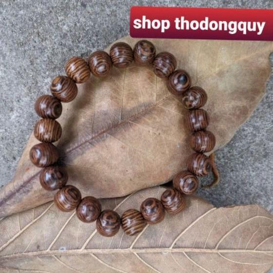 Vòng tay nữ hạt nhỏ 8ly gỗ muồng mân vân đẹp