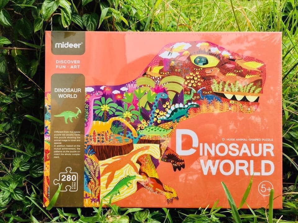 Đồ chơi ghép hình chính hãng Mideer Huge Animal Dinosaur World MD3083 - Thế giới khủng long (280 mảnh ghép)