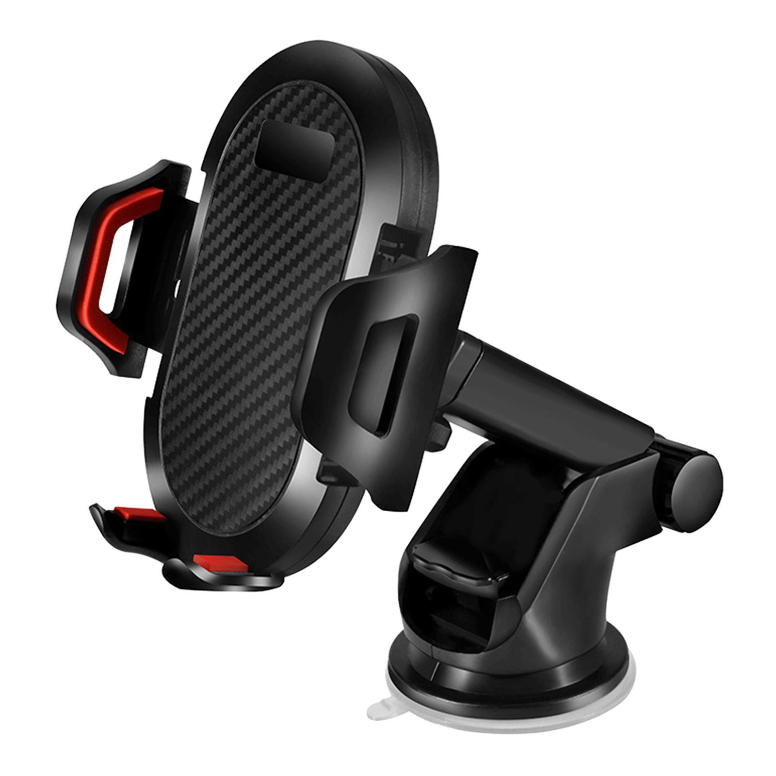 Car Adjustable Phone Holder Dashboard Windshield Mount, One Button Release