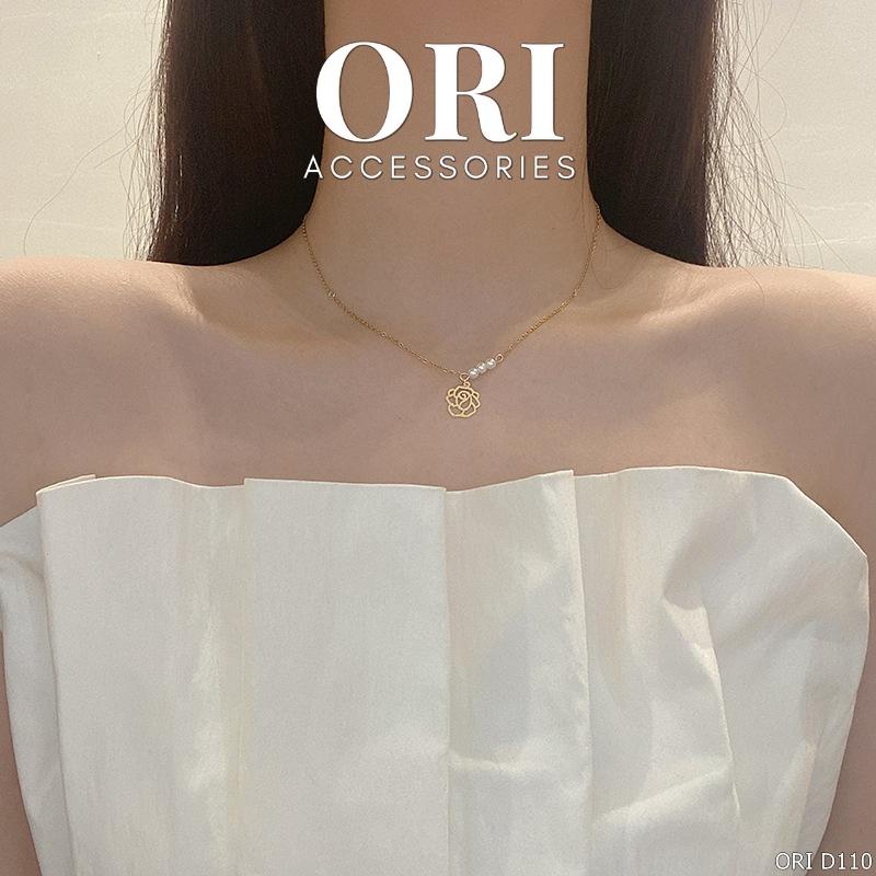 Dây chuyền nữ hình hoa hồng Rosa thời trang ORI ACCESSORIES D110