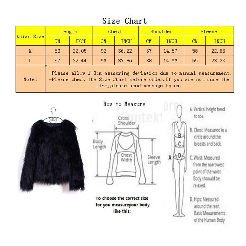 Womens Winter Warm Faux Fur Short Coat Jacket Parka Outerwear Tops