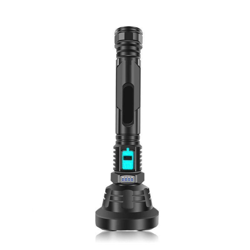 Đèn pin siêu sáng FLASHLIGHT F-901, chất liệu nhẹ, dùng pin 18650 kèm dây sạc micro usb sạc như điện thoại