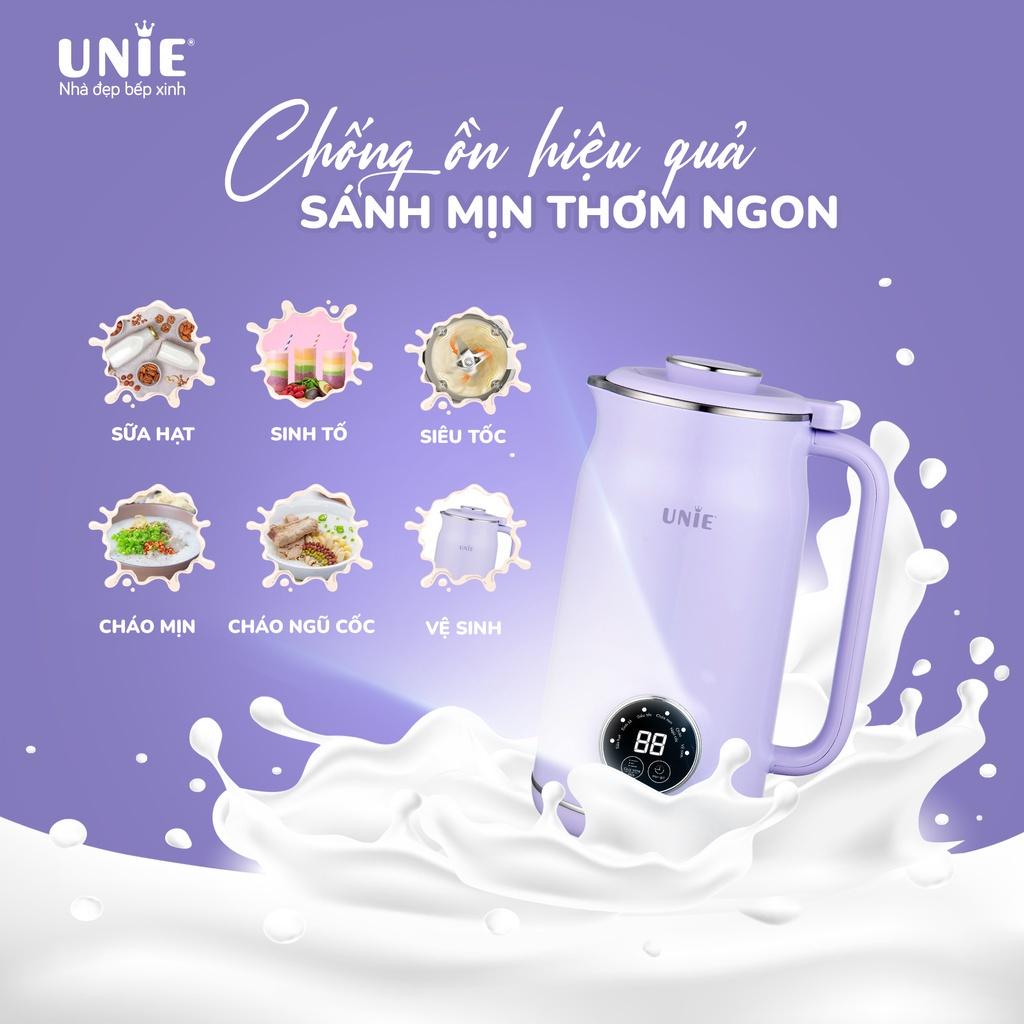 Máy làm sữa hạt đa năng UNIE UMB06 Dung tích 600ml, Nâng cấp 6 tính năng xay nấu,lòng cối dao xay chất liệu inox 304 cao cấp,thiết kế hiện đại,nhỏ gọn,hàng chính hãng.