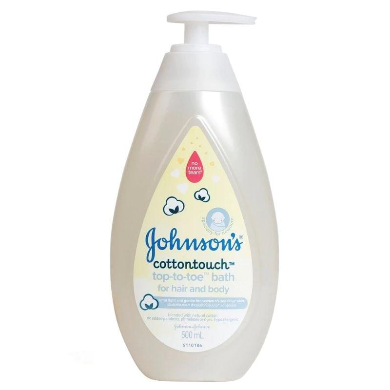 Sữa Tắm Gội Johnson's Cottontouch Top-To-Toe Bath 500ml
