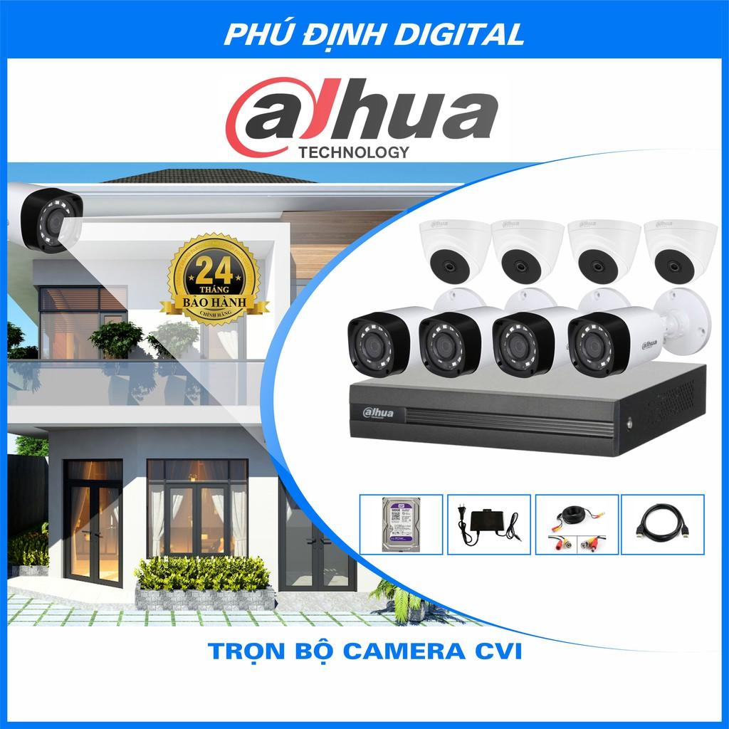 Bộ 8 Camera DAHUA quan sát ngoài trời chống trộm - Hàng Chính Hãng