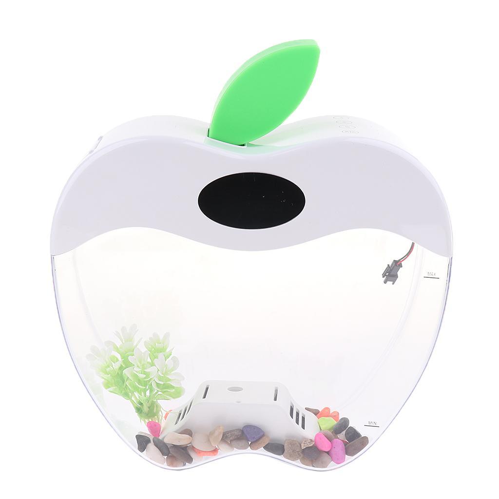 Aquarium USB Mini Desktop Fish Tank Aquarium with LED Light Home Decor