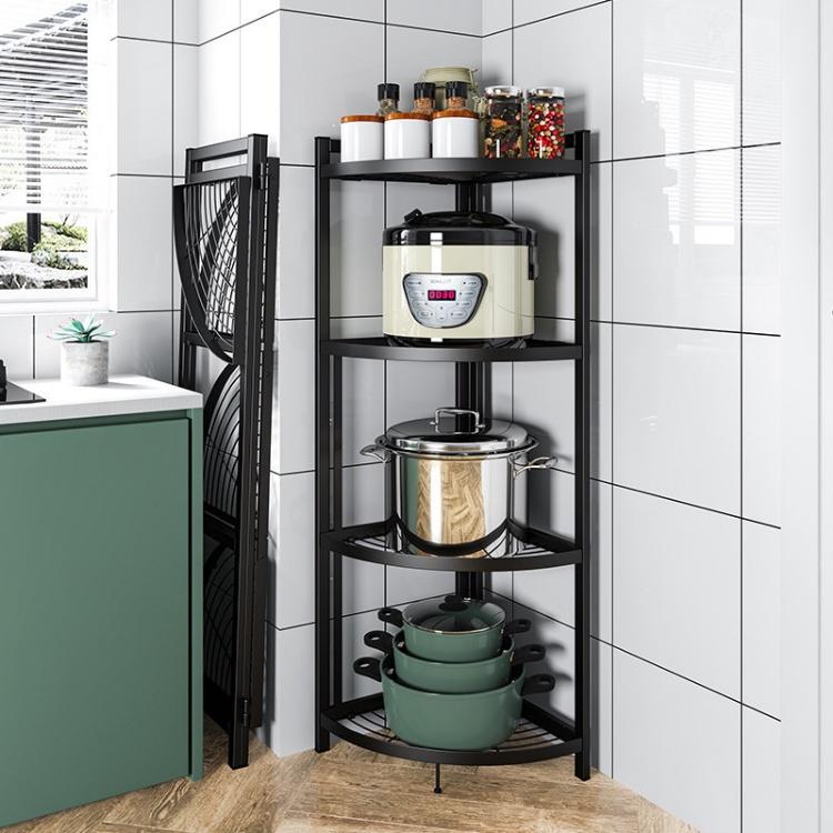 Kệ góc tường gập gọn đa năng để đồ nhà bếp thông minh 3/4/5 tầng tiện lợi_Nutosan