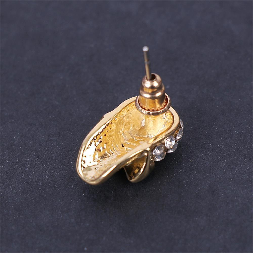 Khuyên tai hình đầu lâu đính đá pha lê phong cách Gothic-a00
