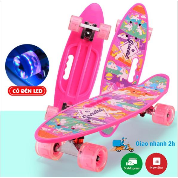 Ván trượt Skateboard Penny nhiều màu có bánh đèn led phát sáng