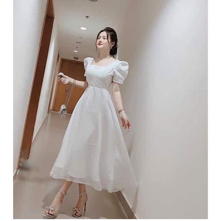 Đầm xòe nơ eo dự tiệc cực sang BY8283
