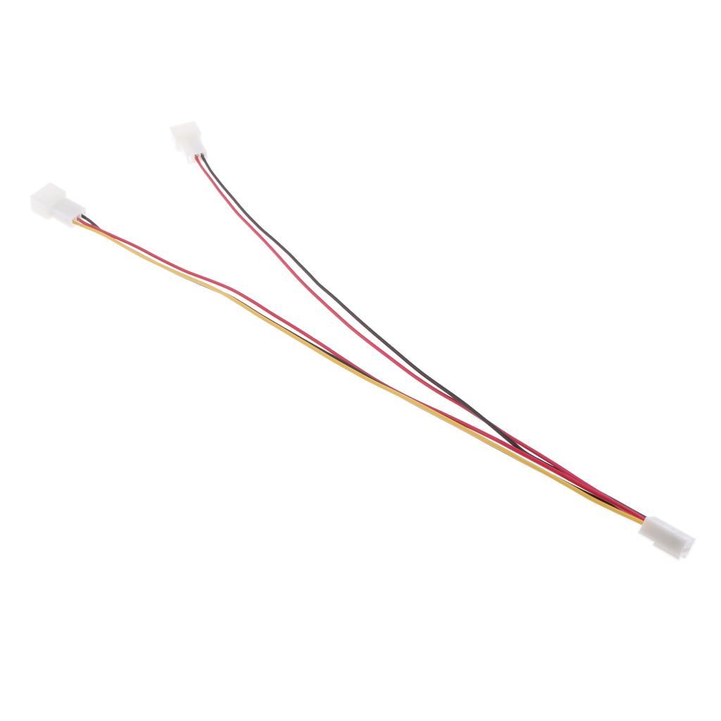 5x 3pin Female to 2x 3pin Male Fan Y Splitter Power Cable Connector