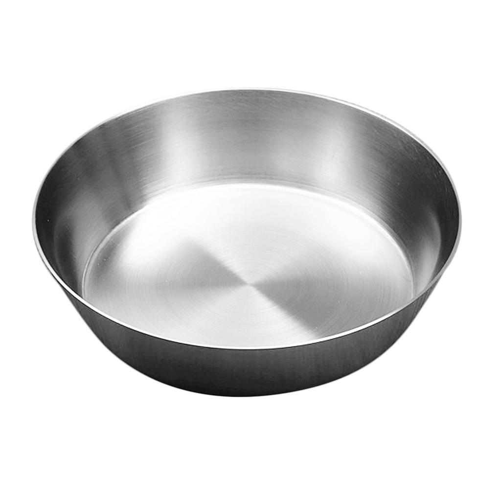 Stainless Steel Korean Tray Fruit Salad Plate Snack Bowl with Cover,Ramen Noodles Menudo Pasta Popcorn Fruit Dessert Serving Dishes