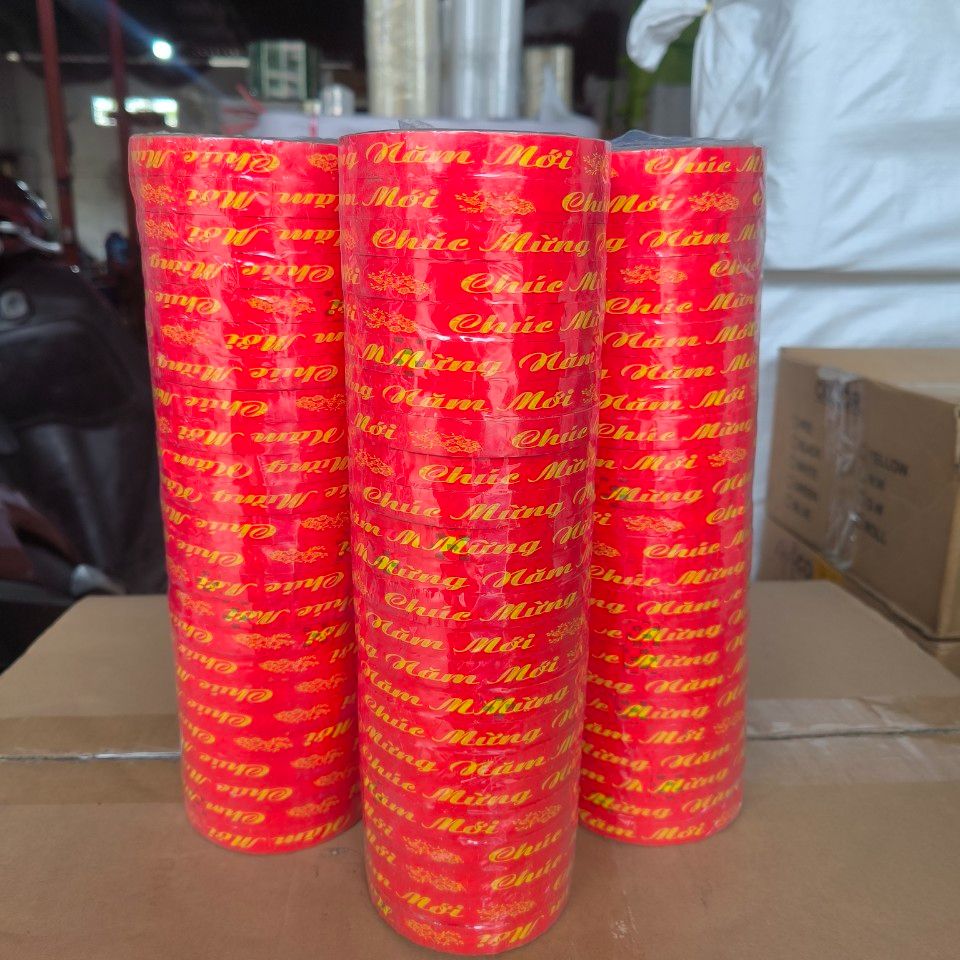 Lốc 24 cuộn băng keo chúc mừng năm mới