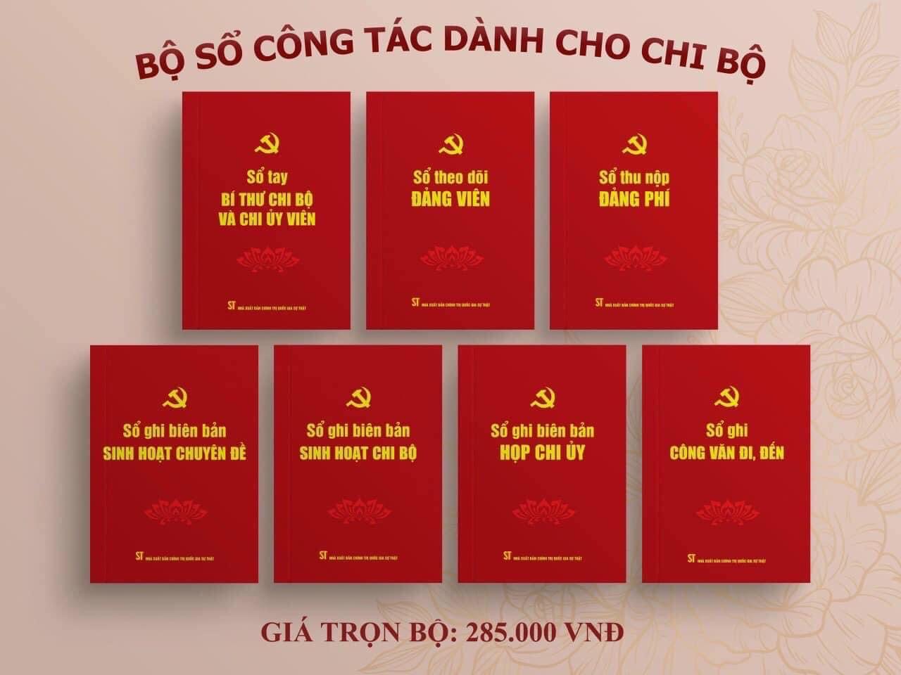 Bộ sổ công tác dành cho chi bộ