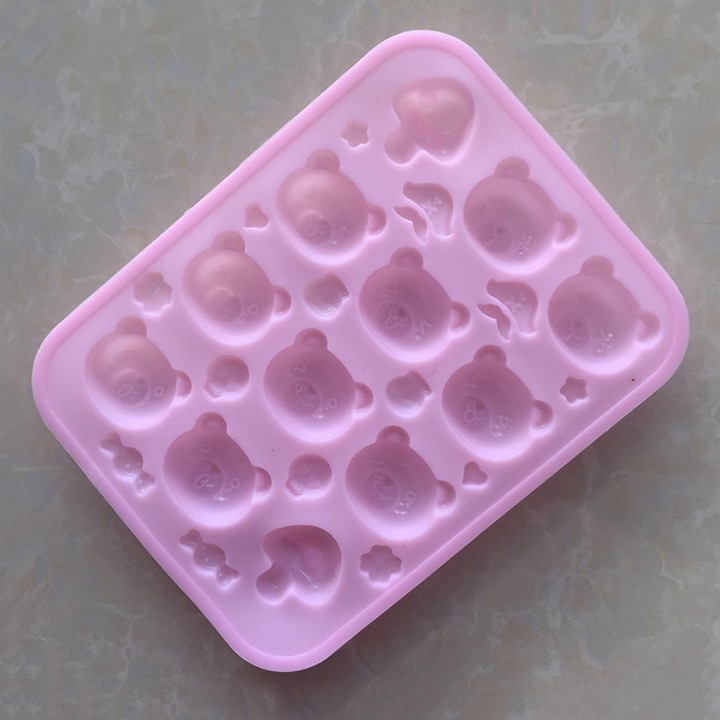 Khuôn silicon mặt gấu