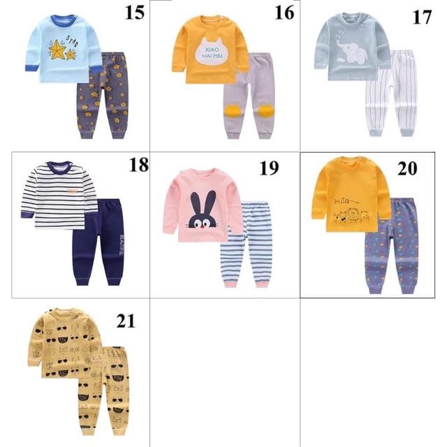 Bộ cotton xuất hàng cho bé