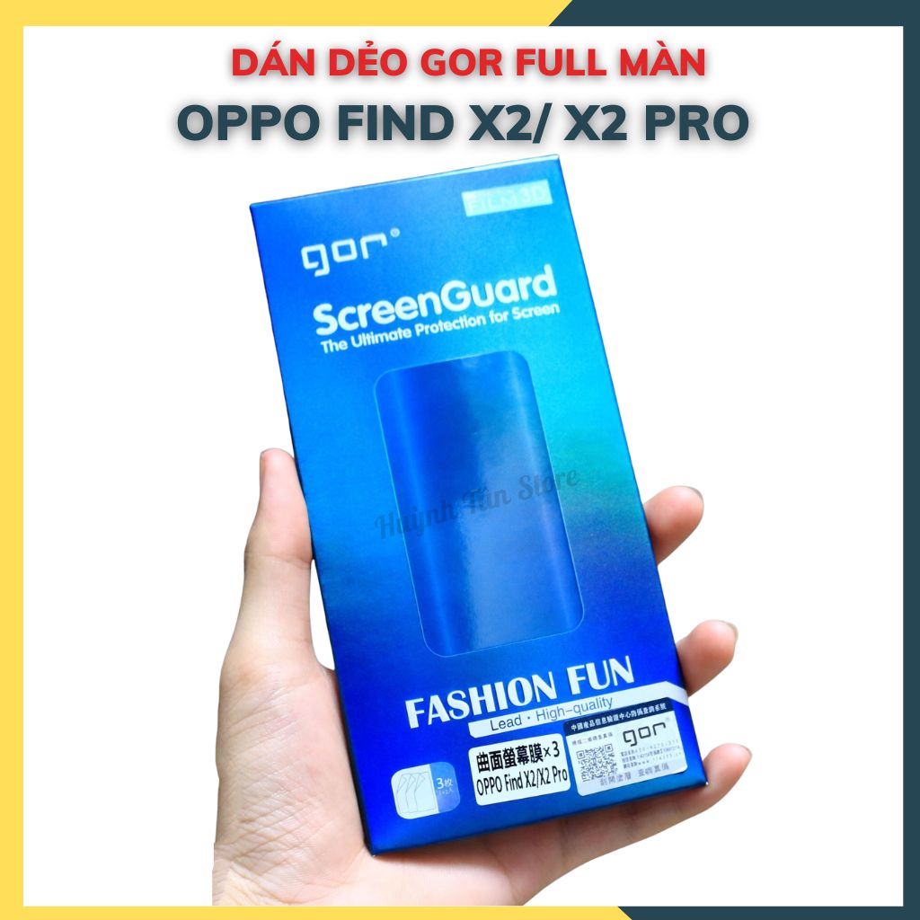 Dán dẻo GOR full màn hình 3D dành cho oppo find x2/x2 pro trong suốt, bảo vệ màn hình - hàng nhập khẩu