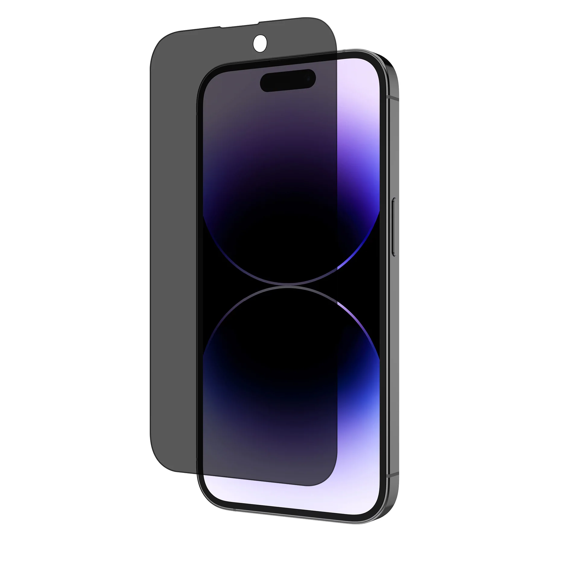 Bộ 2 miếng dán kính cường lực chống nhìn trộm full 3D cho iPhone 14 Pro Max hiệu Baseus Privacy Protector mỏng 0.3mm, vát cạnh 2.5D, độ cứng 9H - hàng nhập khẩu