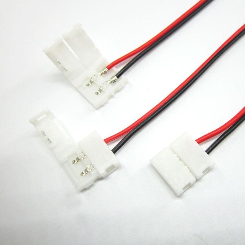 Set 50 Đầu Nối Dây Đèn Led 2 Pin 3528 At 1 Đầu Dài 8mm