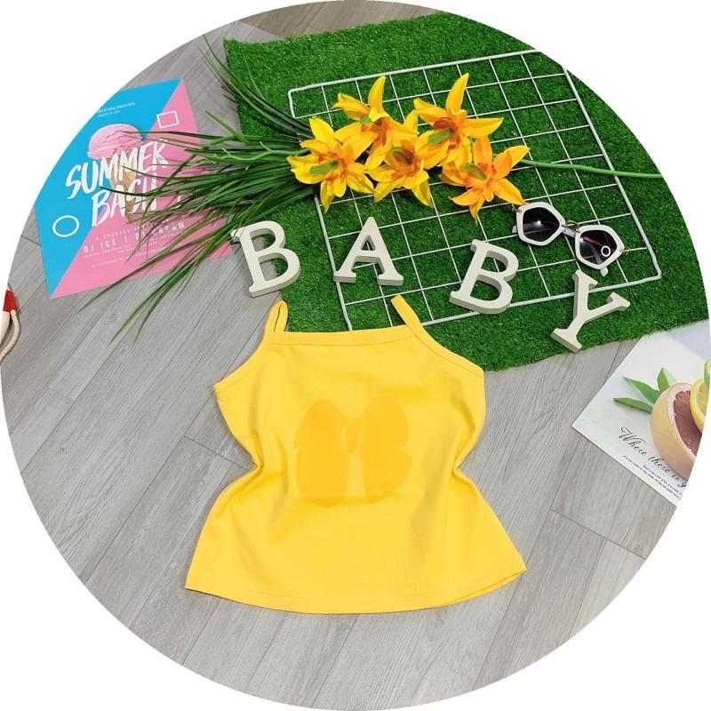 Áo 2 dây bé gái Dobikids thun cotton đẹp loại 1 co giãn mềm mát cho bé 9-25kg