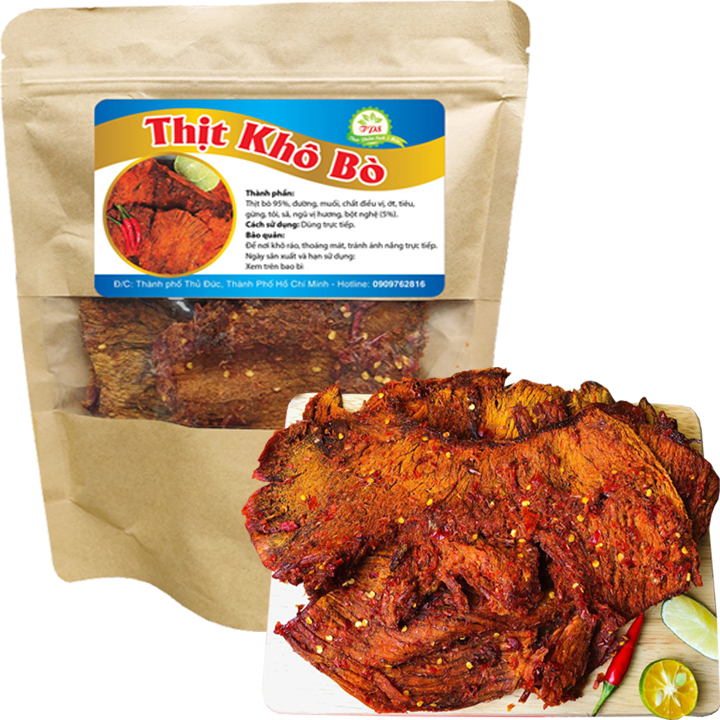 500G THỊT KHÔ BÒ LOẠI MỀM CAY ĐẶC BIỆT THƠM NGON