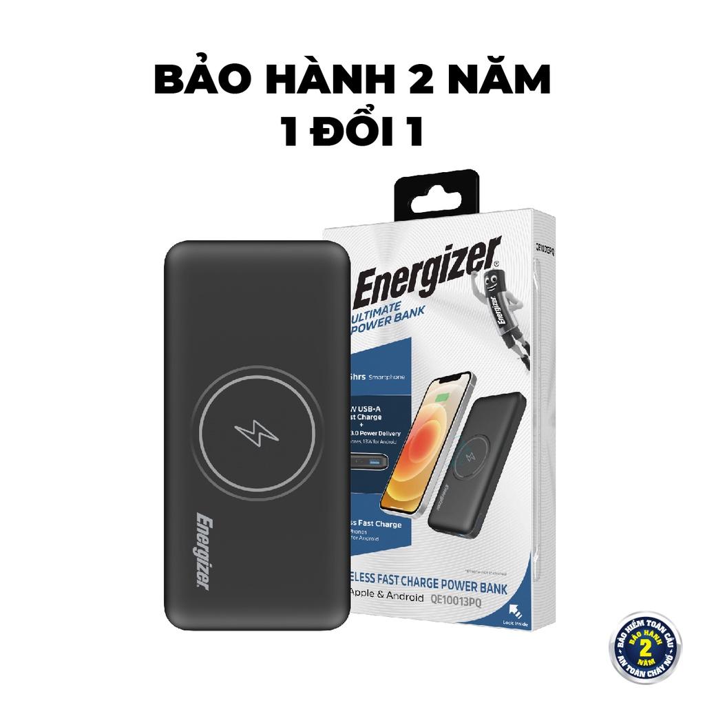 Pin dự phòng Energizer 10000mAh QE10013PQ - 3 cổng sạc ra tiện lợi, tích hợp sạc nhanh - Hàng chính hãng