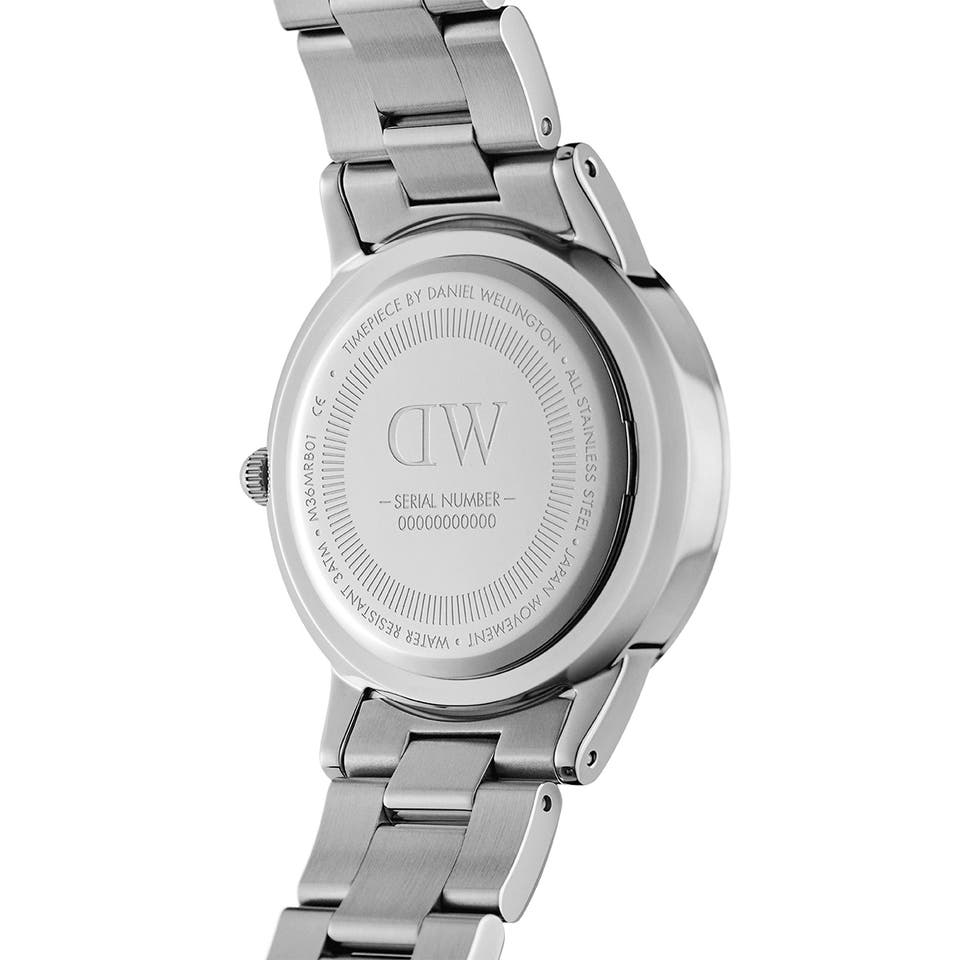 Đồng hồ nam Daniel Wellington Iconic Link Silver Black 36mm DW00100204