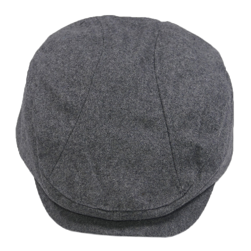 Nón beret nam thiết kế mỏ vịt dành cho người trung niên, không thêu họa tiết, dễ dàng tăng giảm size như ý - Vải mềm - Xám nhạt