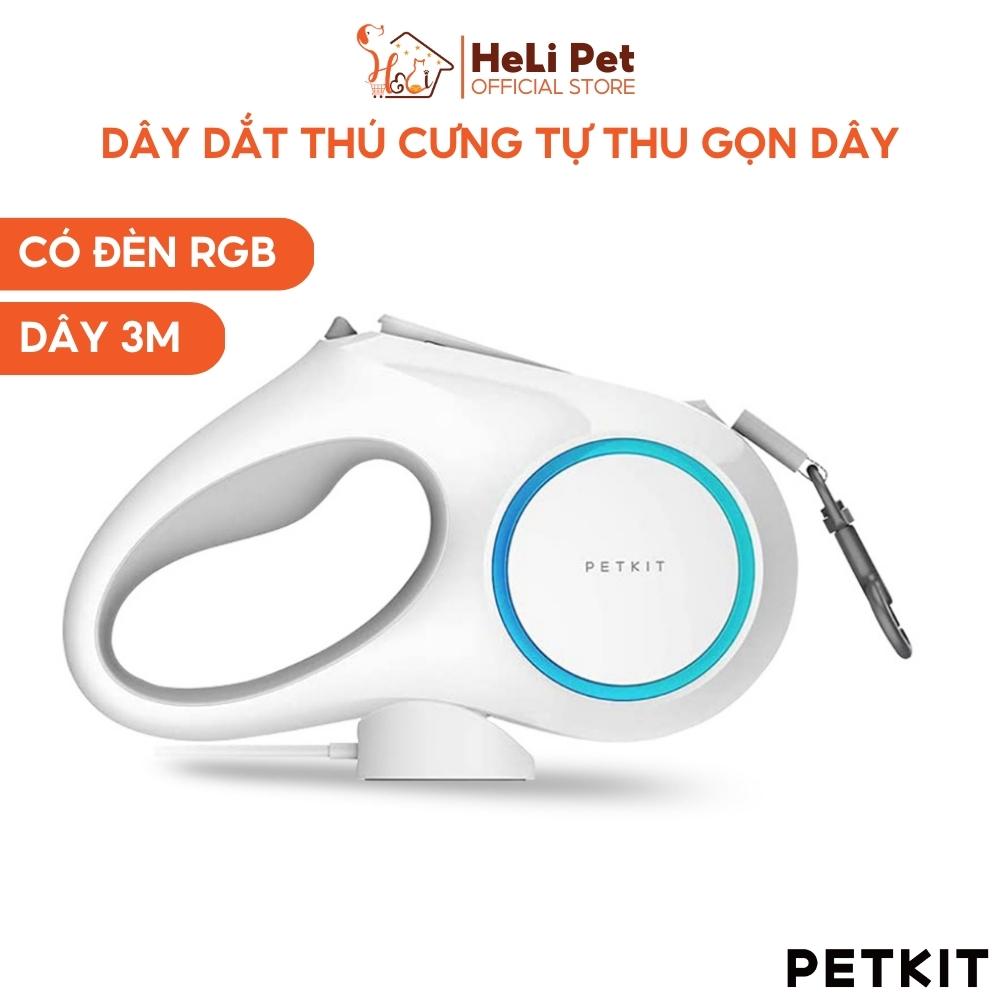 Dây Dắt Cún Đi Dạo PETKIT Có Thể Thu Lại Linh Hoạt 4.7M Với Đèn LED Sạc Được Chiếu Sáng Ban Đêm- HeLiPet