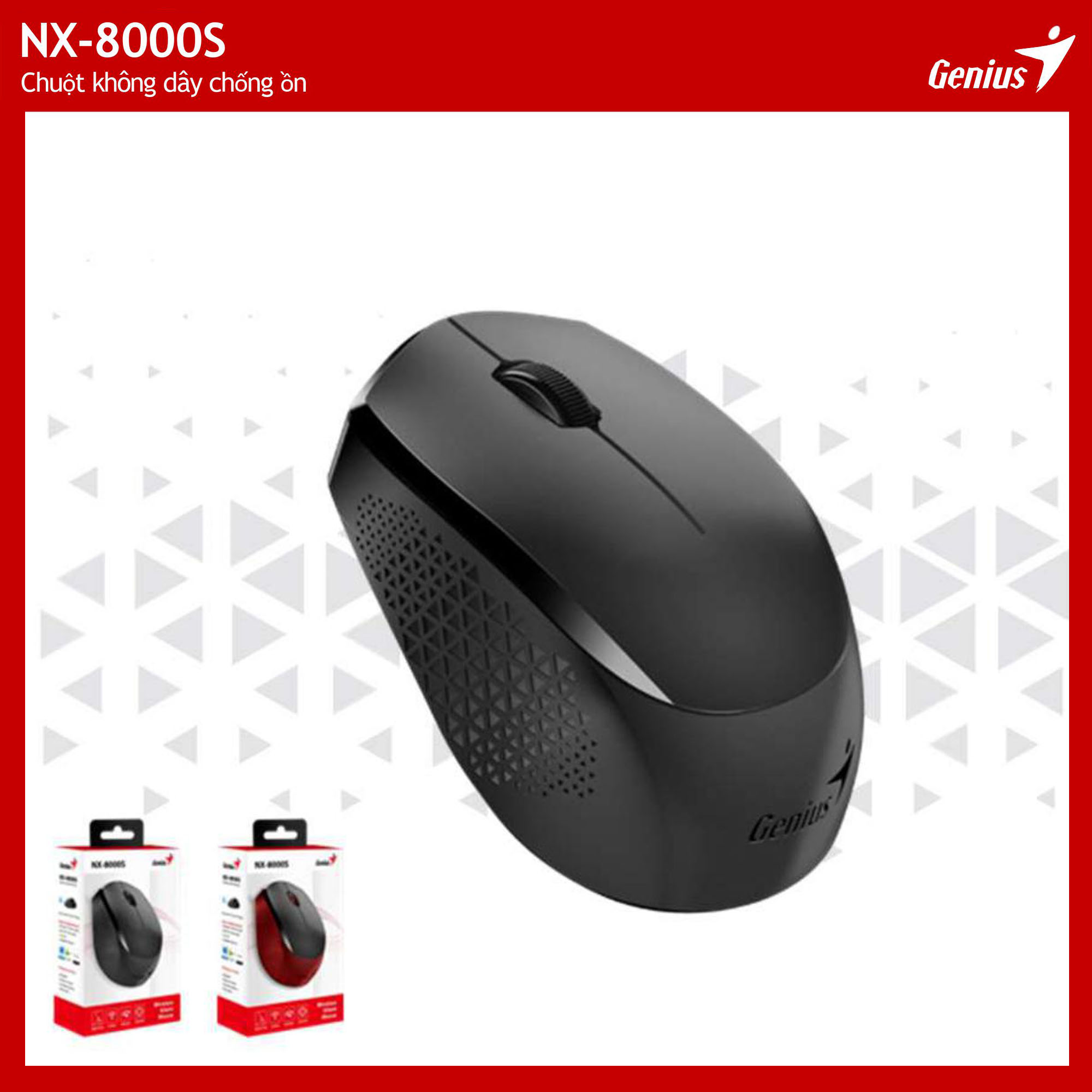 Chuột Không Dây Chống Ồn Genius NX-8000S - Hàng Chính Hãng 