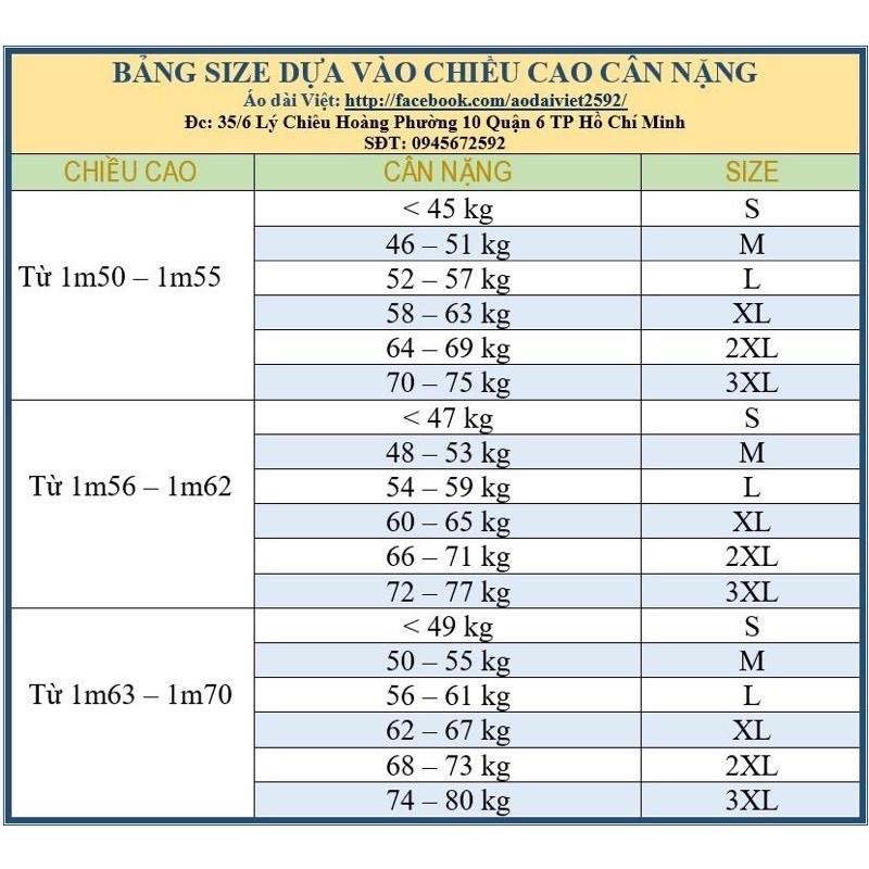 Áo dài truyền thống may sẵn hoa nhí xanh dương