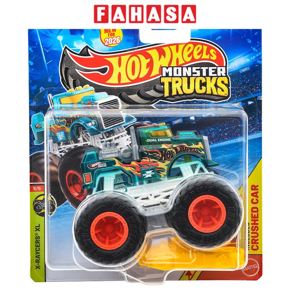 Đồ Chơi Mô Hình Siêu Xe Tải Quái Vật Monster Trucks - Hot Wheels FYJ44 - X-Raycers XL