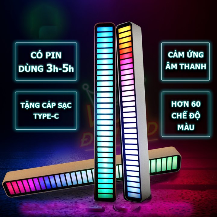 Đèn led RGB cảm biến âm thanh nháy theo nhạc