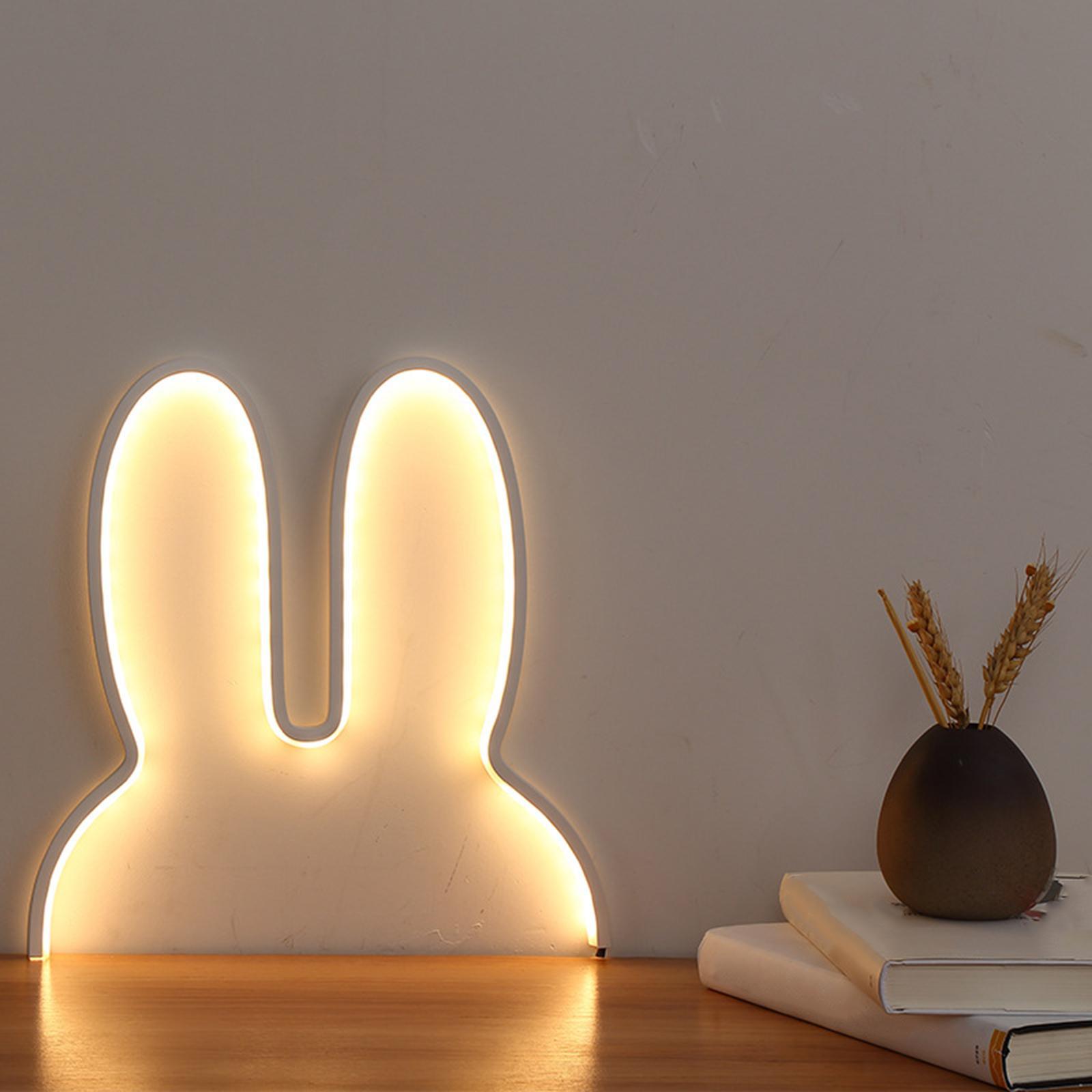 Rabbit Night Light USB Powered Beside Lights Kids Table Lamp