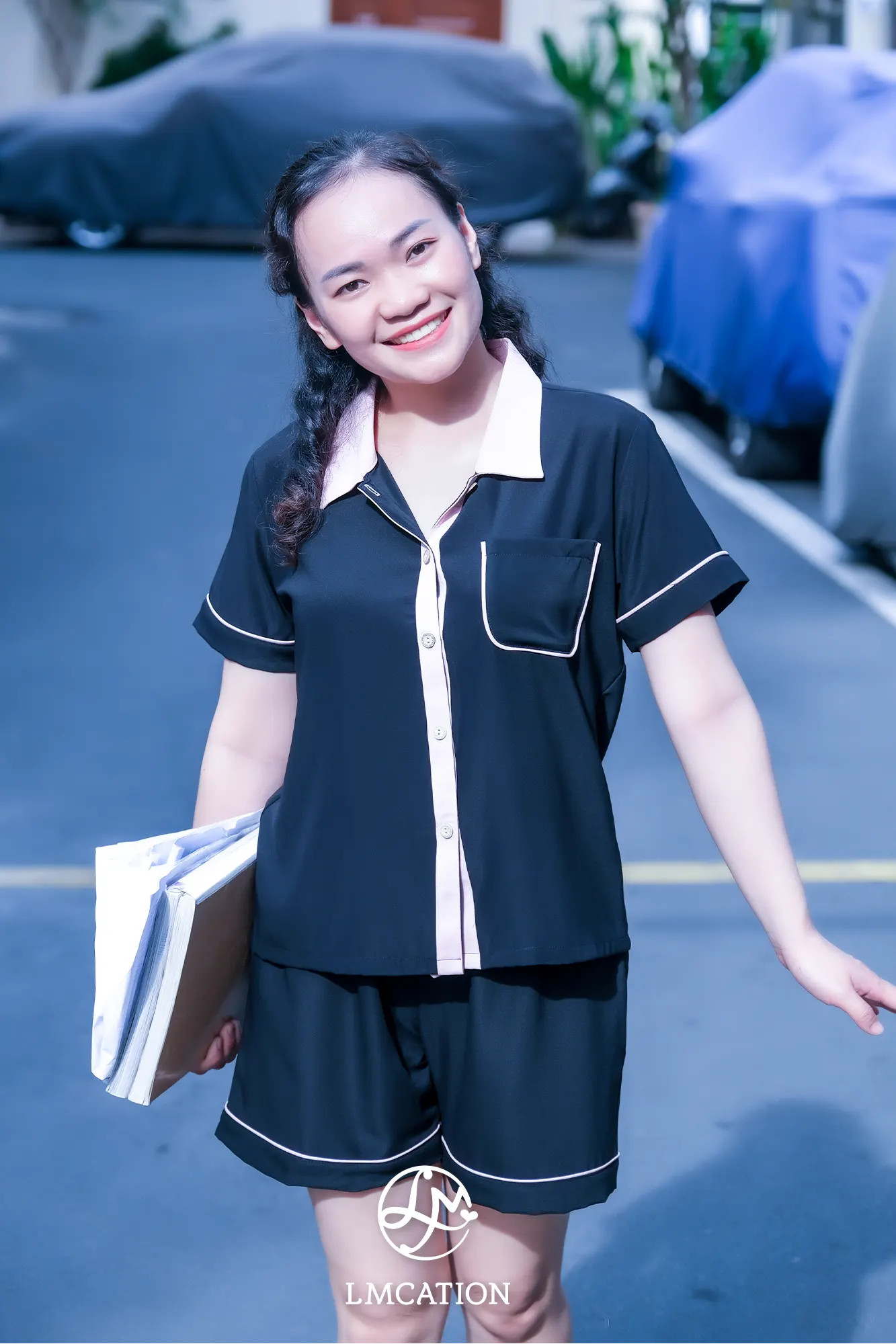 Áo Pijama LMcation Alia - Màu đen