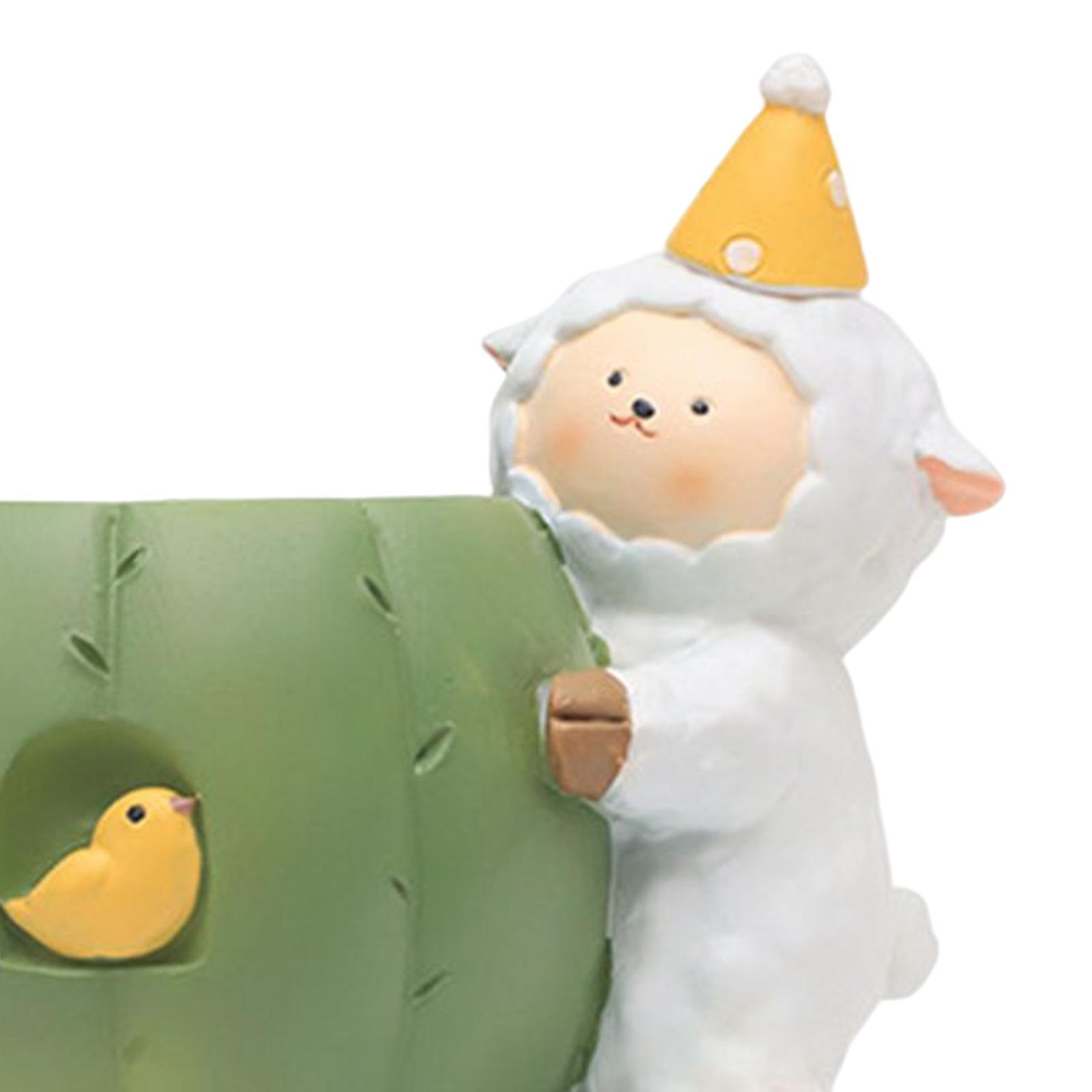 2x flower Planter Resin Ornament Decorative for Windowsill