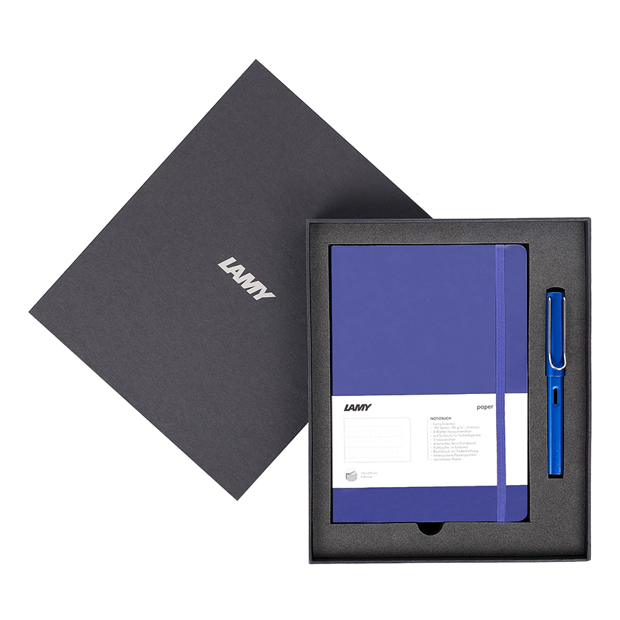 Gift Set Lamy Notebook A5 Softcover Blue + Lamy Safari Blue - GSNSa009